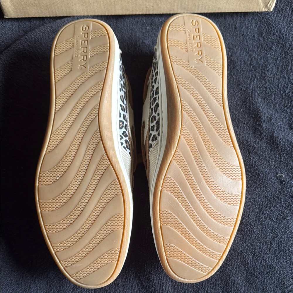 Sperry Men's Cream and Brown Boat Shoes - Picture 5 of 6